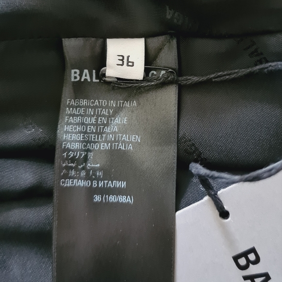 BALENCIAGA Black Leather High Waisted Midi Skirt FR 36 US 4 S Org $2,450 - Picture 10 of 16